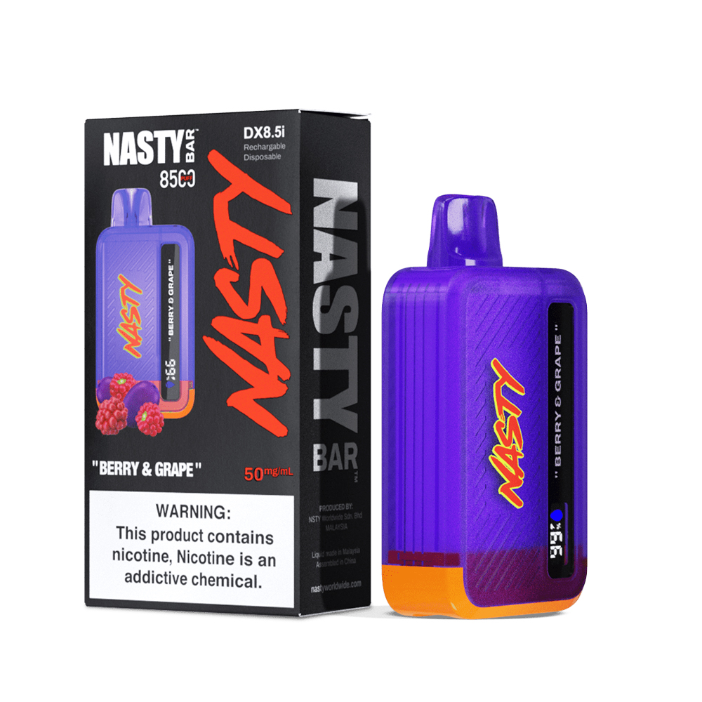 NASTY Bar 8500 Grape 💨 ‣ Disposable Vape ‣ 13€👍