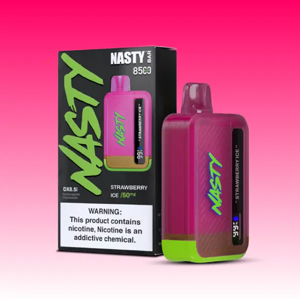 NASTY Bar 8500 Strawberry Ice 💨 ‣ Disposable Vape ‣ 13€👍