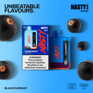 NASTY Bar DR12Ki Blackcurrant 💨 ‣ Disposable Vape ‣ 15€👍