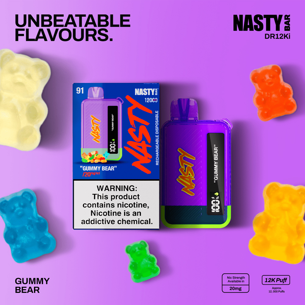 NASTY Bar DR12Ki Gummy Bear 💨 ‣ Disposable Vape ‣ 15€👍