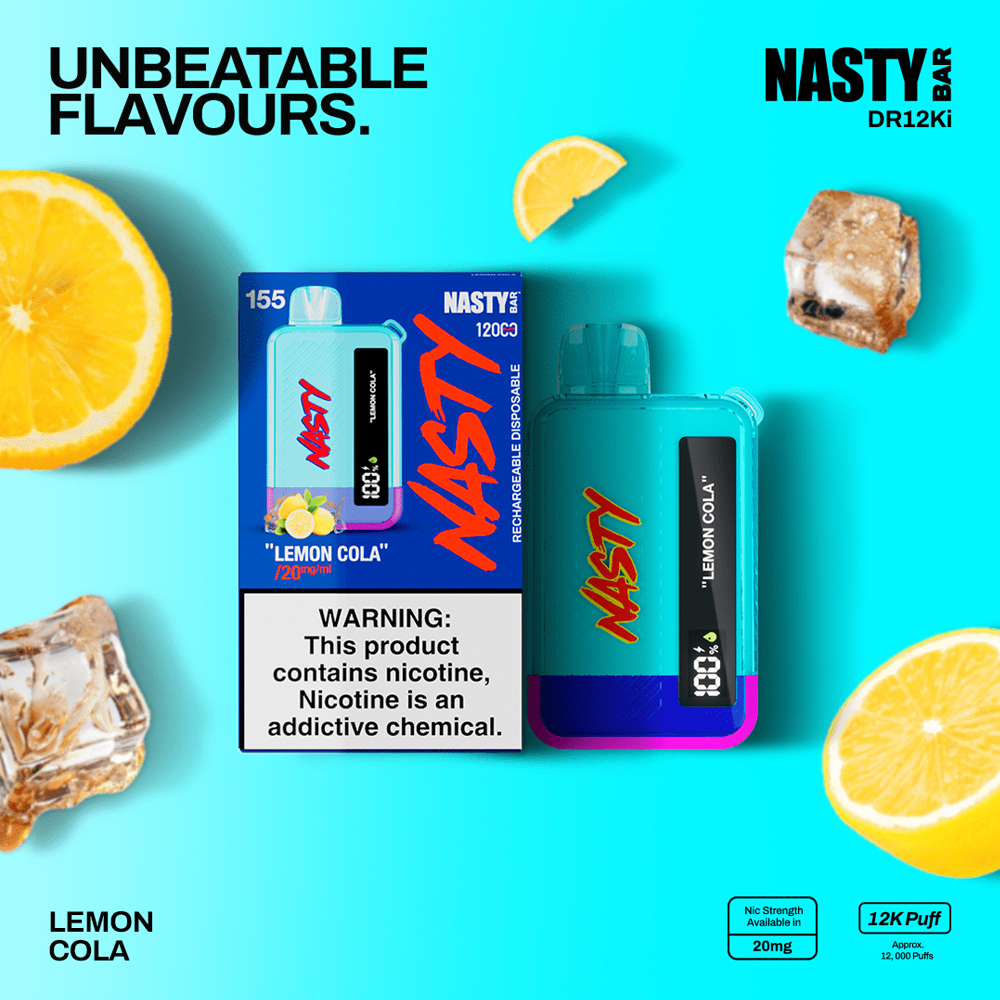 NASTY Bar DR12Ki Lemon Cola 💨 ‣ Disposable Vape ‣ 15€👍