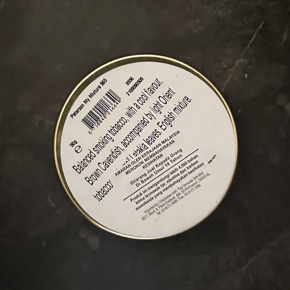 Peterson My Mixture 965 🍂 ‣ Pipe Tobacco ‣ 50g Tin ‣ 14€👍