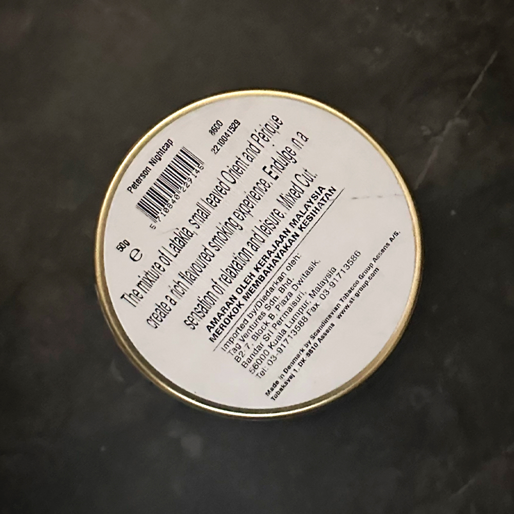 Peterson Nightcap 50g Tin 🍂 ‣ Pipe Tobacco ‣ Only 14€👍
