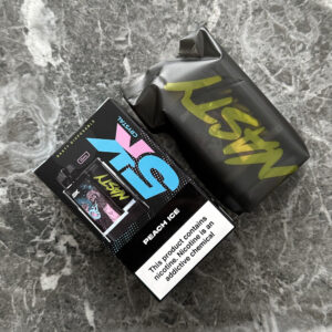 NASTY 5K Crystal Peach Ice 💨 Disposable Vape ‣ Only 14€👍