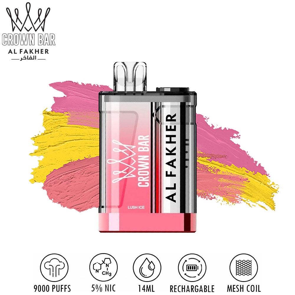 Al Fakher Crown Bar 9000 - Lush Ice 💨 ‣ Only 15€👍