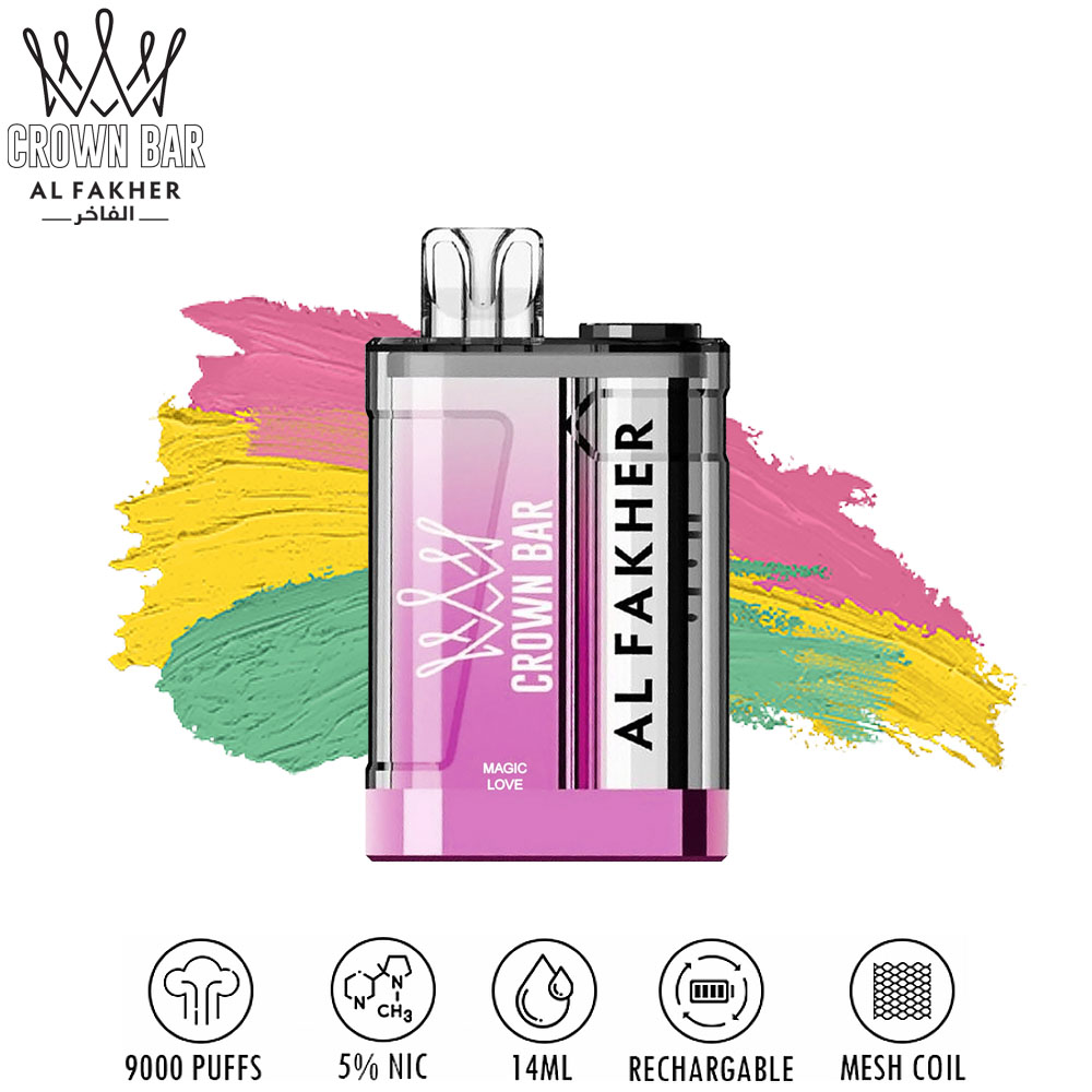 Al Fakher Crown Bar 9000 - Magic Love 💨 ‣ Only 15€👍