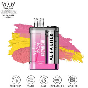 Al Fakher Crown Bar 9000 - Strawberry Punch 💨 ‣ Only 15€👍