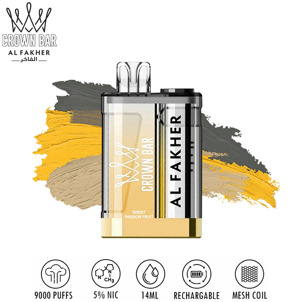 Al Fakher Crown Bar 9000 - Sweet Passion Fruit ‣ Only 15€👍