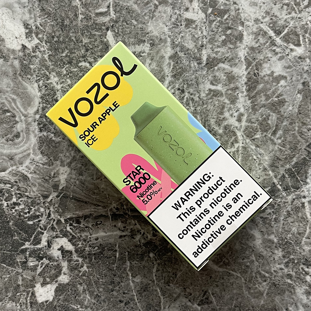 Vozol Star 6000 Sour Apple Ice 💨 ‣ Only 14€👍