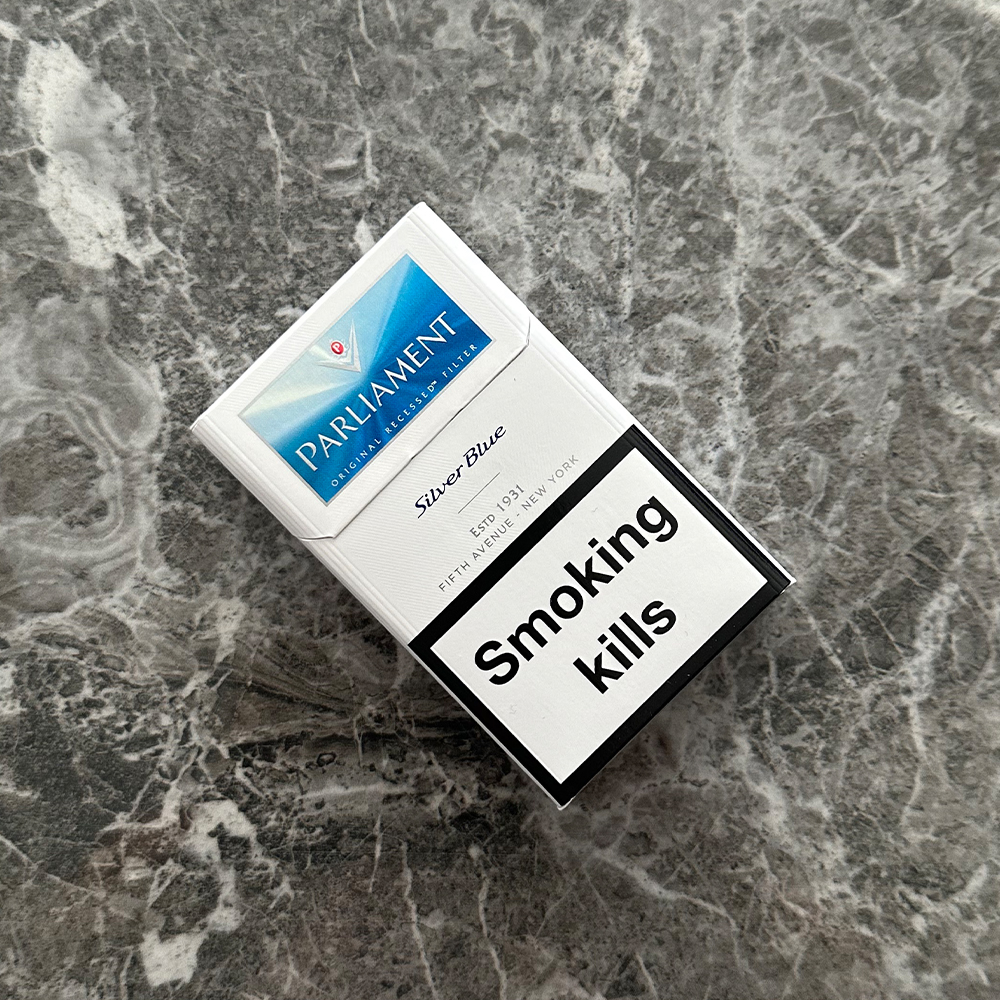 Parliament Silver Blue 🍂 ‣ Duty Free Price ‣ Only 6€👍