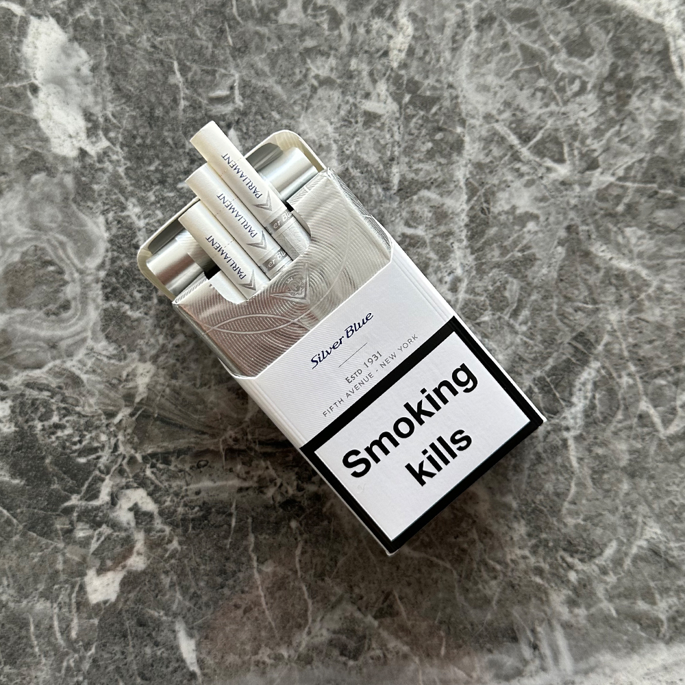 Parliament Silver Blue 🍂 ‣ Duty Free Price ‣ Only 6€👍