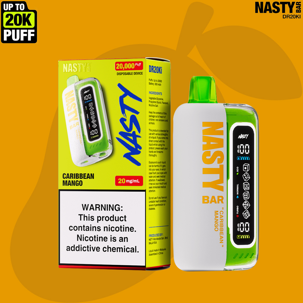 NASTY Bar DR20Ki Caribbean Mango 💨 ‣ Disposable Vape 👍