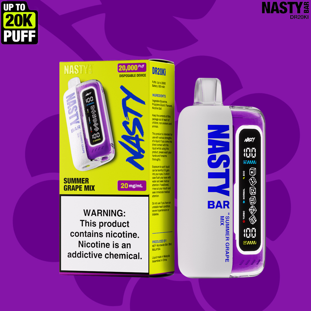 NASTY Bar DR20Ki Summer Grape Mix 💨 ‣ Disposable Vape 👍