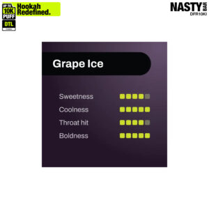 NASTY Hooqa DFR10Ki Grape Ice 💨 ‣ Disposable Vape 👍