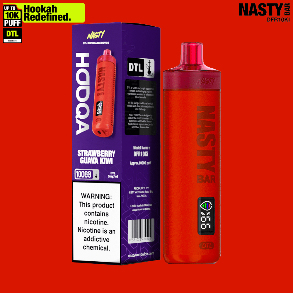 NASTY Hooqa DFR10Ki Strawberry Guava Kiwi 💨 ‣ Disposable 👍