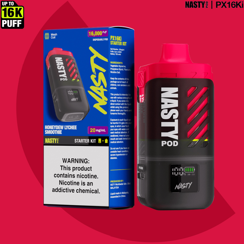 NASTY Pod PX16Ki Honeydew Lychee Smoothie- Starter Kit 👍
