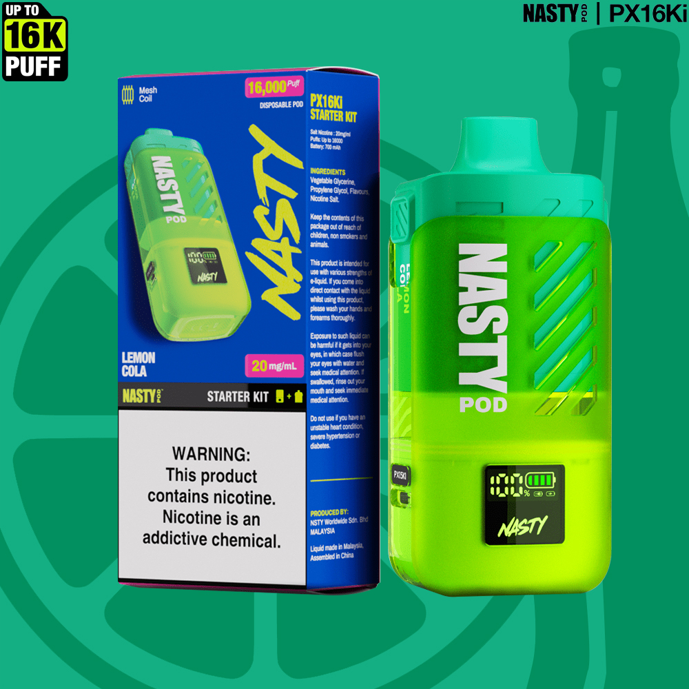 NASTY Pod PX16Ki Lemon Cola – Starter Kit ‣ Vape 👍