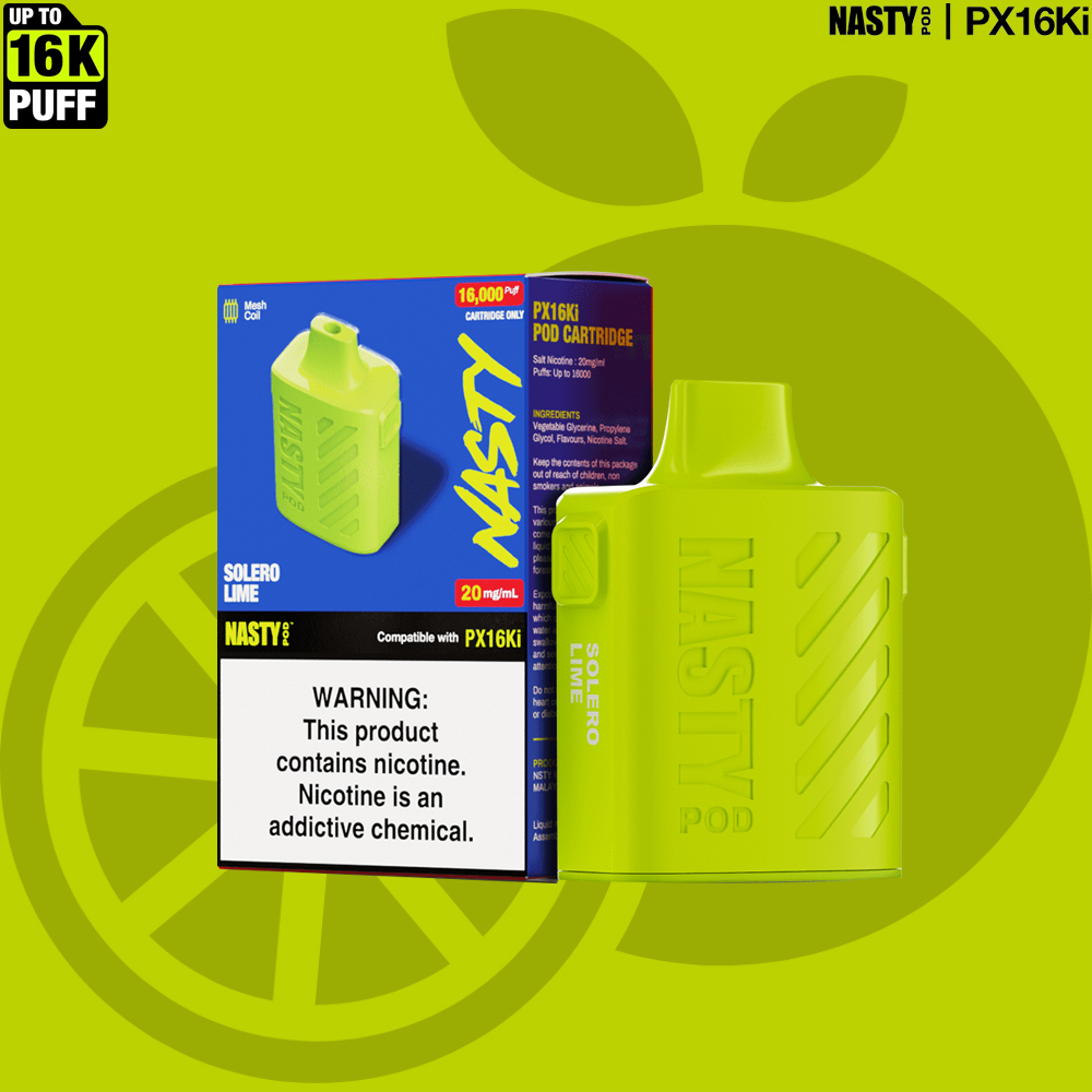 NASTY Pod PX16Ki Prefilled Pods - Solero Lime ‣ Vape 👍