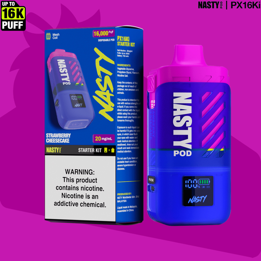 NASTY Pod PX16Ki Strawberry Cheesecake – Starter Kit 👍