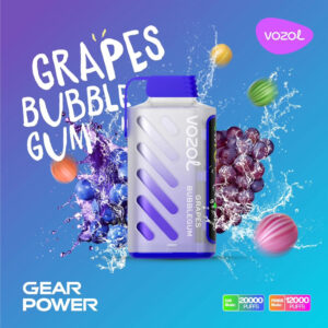 Vozol Gear Power 20000 Grapes Bubblegum 💨 ‣ Vape ‣ 9€ 👍