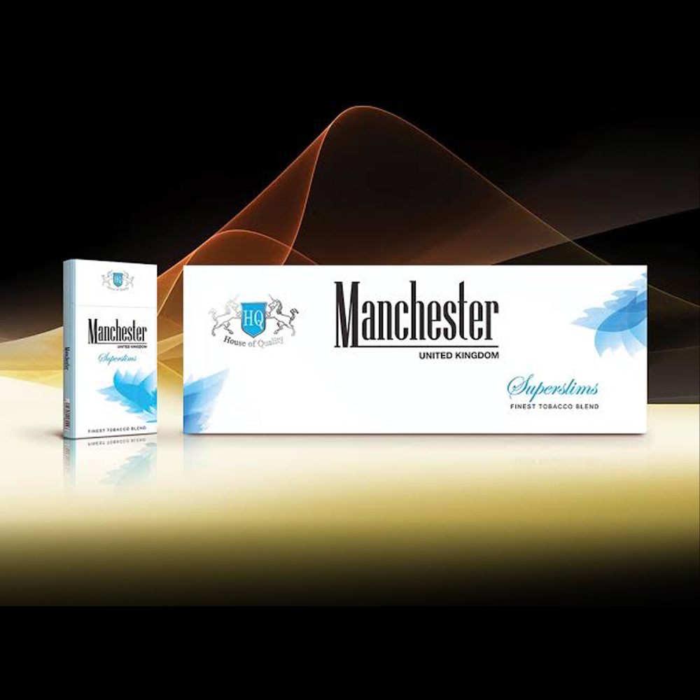 Manchester SuperSlim Blue 🍂 ‣ Duty Free Price ‣ Only 5€👍